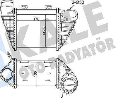 KALE OTO RADYATÖR 352460 - Интеркулер autocars.com.ua