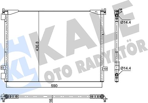 KALE OTO RADYATÖR 352580 - Конденсатор, кондиціонер autocars.com.ua