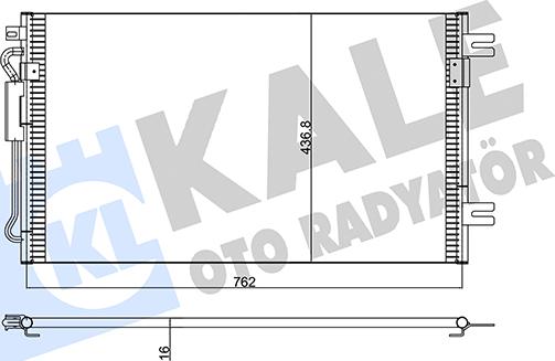 KALE OTO RADYATÖR 352595 - Конденсатор, кондиціонер autocars.com.ua