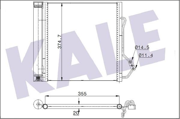 KALE OTO RADYATÖR 352620 - Конденсатор, кондиціонер autocars.com.ua