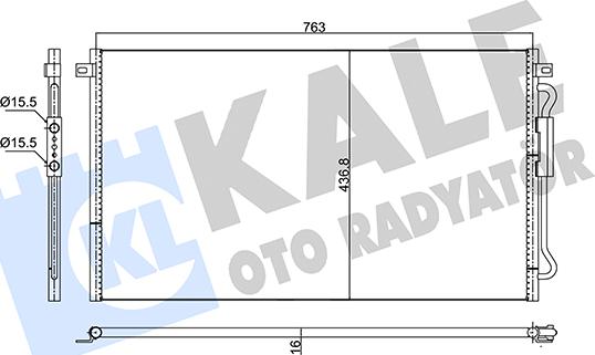 KALE OTO RADYATÖR 352635 - Конденсатор, кондиціонер autocars.com.ua