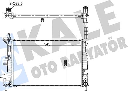 KALE OTO RADYATÖR 352845 - Радіатор, охолодження двигуна autocars.com.ua