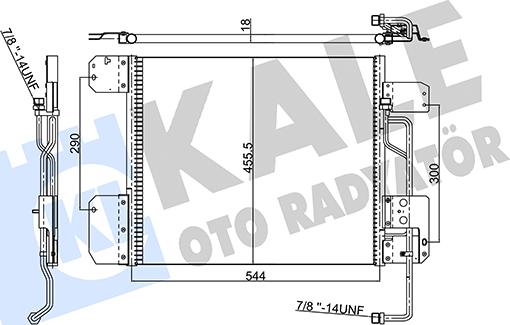 KALE OTO RADYATÖR 352850 - Конденсатор, кондиціонер autocars.com.ua