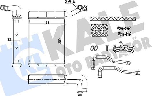 KALE OTO RADYATÖR 352865 - Теплообменник, отопление салона autodnr.net