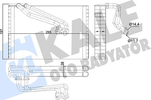 KALE OTO RADYATÖR 352975 - Випарник, кондиціонер autocars.com.ua