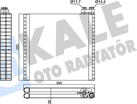 KALE OTO RADYATÖR 352980 - Испаритель, кондиционер autodnr.net