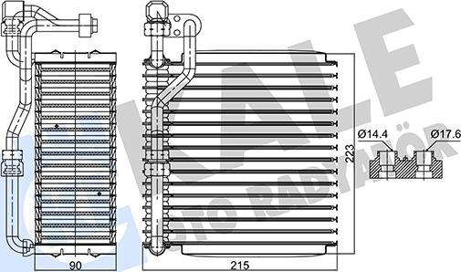 KALE OTO RADYATÖR 352990 - Випарник, кондиціонер autocars.com.ua