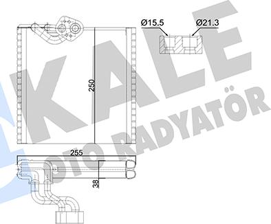 KALE OTO RADYATÖR 352995 - Випарник, кондиціонер autocars.com.ua