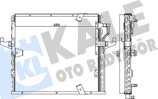 KALE OTO RADYATÖR 353035 - Конденсатор, кондиціонер autocars.com.ua