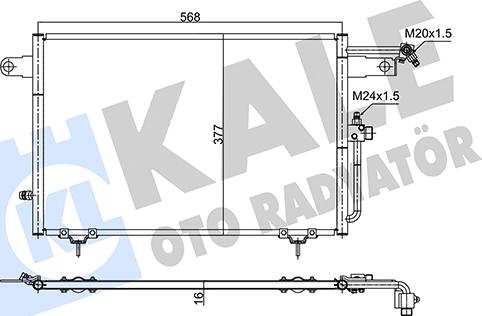 KALE OTO RADYATÖR 353040 - Конденсатор, кондиціонер autocars.com.ua