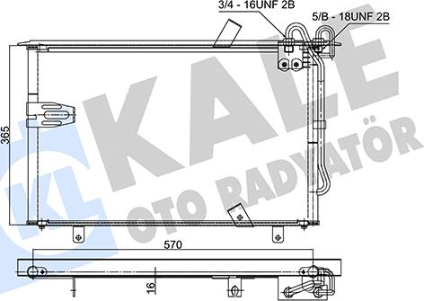 KALE OTO RADYATÖR 353045 - Конденсатор, кондиціонер autocars.com.ua