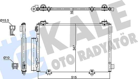 KALE OTO RADYATÖR 353055 - Конденсатор, кондиціонер autocars.com.ua