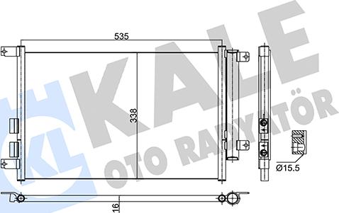 KALE OTO RADYATÖR 353060 - Конденсатор, кондиціонер autocars.com.ua