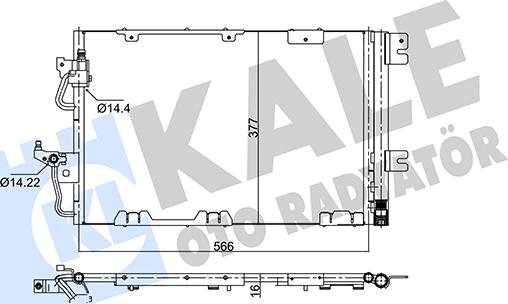 KALE OTO RADYATÖR 353065 - Конденсатор, кондиціонер autocars.com.ua