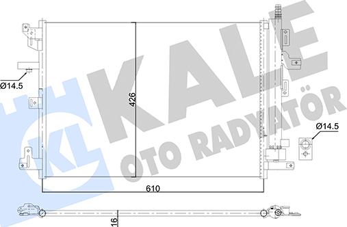 KALE OTO RADYATÖR 353070 - Конденсатор, кондиціонер autocars.com.ua