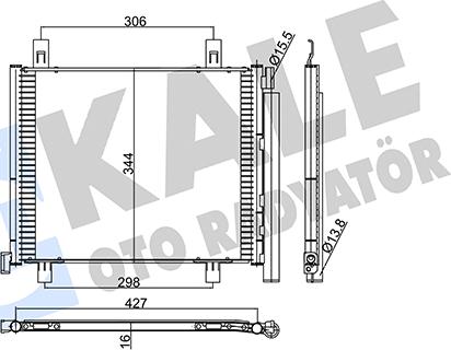 KALE OTO RADYATÖR 353080 - Конденсатор, кондиціонер autocars.com.ua