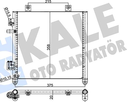 KALE OTO RADYATÖR 353120 - Конденсатор, кондиціонер autocars.com.ua