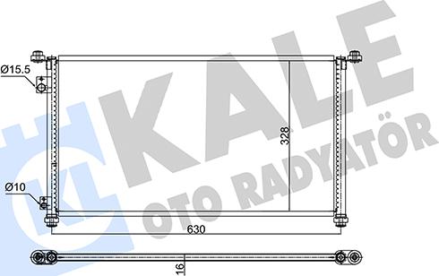 KALE OTO RADYATÖR 353125 - Конденсатор, кондиціонер autocars.com.ua