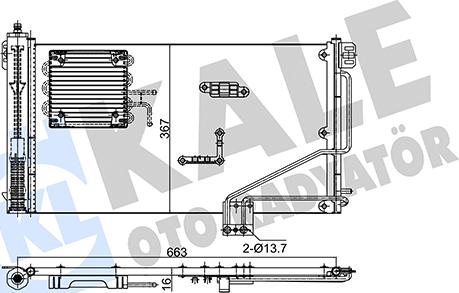 KALE OTO RADYATÖR 353175 - Конденсатор, кондиціонер autocars.com.ua