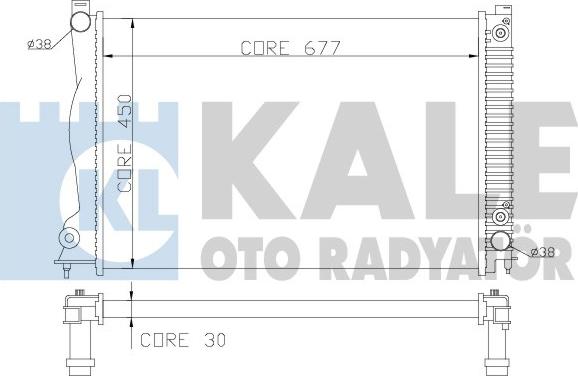 KALE OTO RADYATÖR 353200 - Радіатор, охолодження двигуна autocars.com.ua