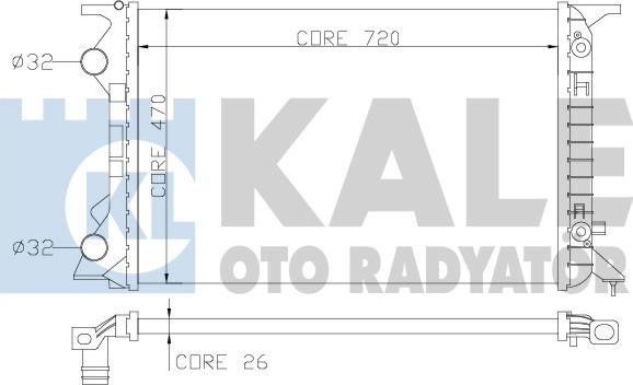 KALE OTO RADYATÖR 353400 - Радіатор, охолодження двигуна autocars.com.ua