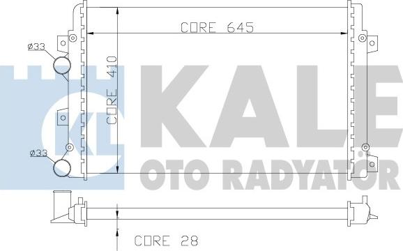 KALE OTO RADYATÖR 353500 - Радіатор, охолодження двигуна autocars.com.ua