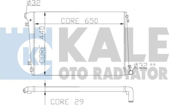 KALE OTO RADYATÖR 353600 - Радіатор, охолодження двигуна autocars.com.ua
