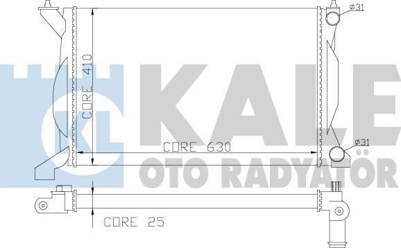 KALE OTO RADYATÖR 353700 - Радіатор, охолодження двигуна autocars.com.ua