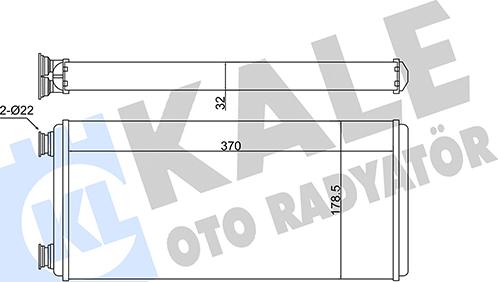 KALE OTO RADYATÖR 353840 - Теплообмінник, опалення салону autocars.com.ua