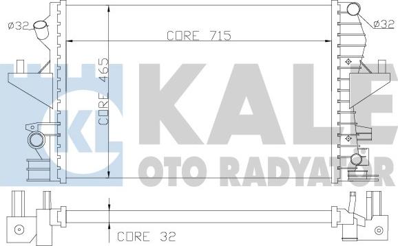 KALE OTO RADYATÖR 354000 - Радіатор, охолодження двигуна autocars.com.ua