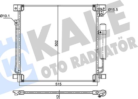 KALE OTO RADYATÖR 354015 - Конденсатор, кондиціонер autocars.com.ua