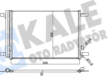 KALE OTO RADYATÖR 354020 - Конденсатор, кондиціонер autocars.com.ua