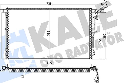 KALE OTO RADYATÖR 354025 - Конденсатор, кондиціонер autocars.com.ua