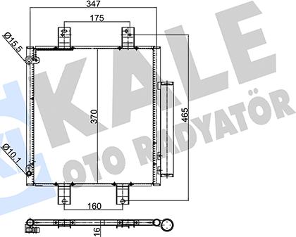 KALE OTO RADYATÖR 354045 - Конденсатор, кондиціонер autocars.com.ua