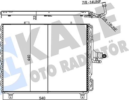 KALE OTO RADYATÖR 354060 - Конденсатор, кондиціонер autocars.com.ua