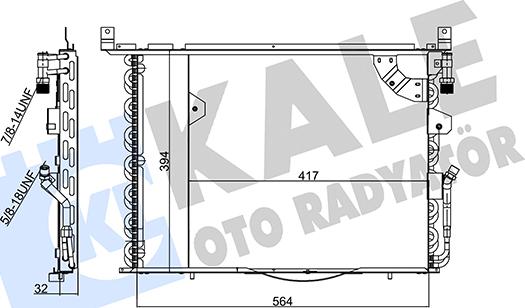 KALE OTO RADYATÖR 354070 - Конденсатор, кондиціонер autocars.com.ua