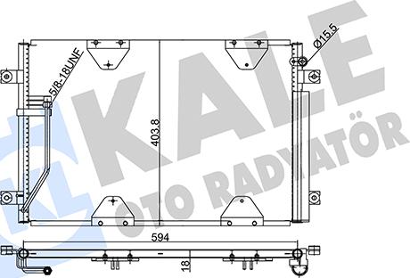 KALE OTO RADYATÖR 354075 - Конденсатор, кондиціонер autocars.com.ua