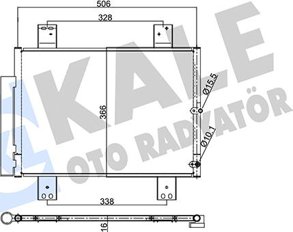 KALE OTO RADYATÖR 354080 - Конденсатор, кондиціонер autocars.com.ua