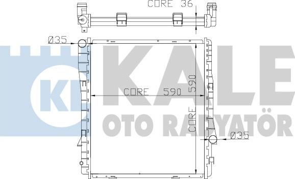 KALE OTO RADYATÖR 354200 - Радіатор, охолодження двигуна autocars.com.ua