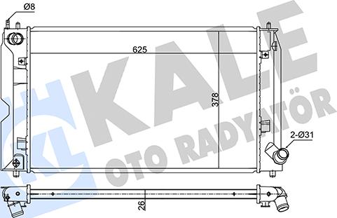 KALE OTO RADYATÖR 354210 - Радіатор, охолодження двигуна autocars.com.ua