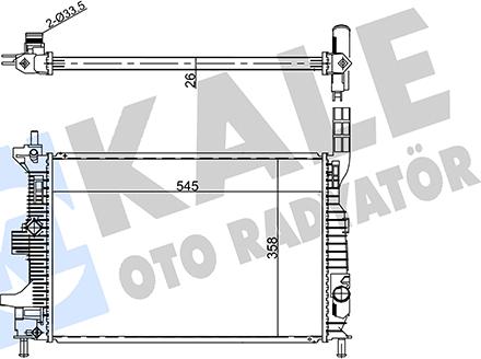 KALE OTO RADYATÖR 354230 - Радіатор, охолодження двигуна autocars.com.ua