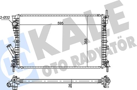 KALE OTO RADYATÖR 354260 - Радиатор, охлаждение двигателя autodnr.net