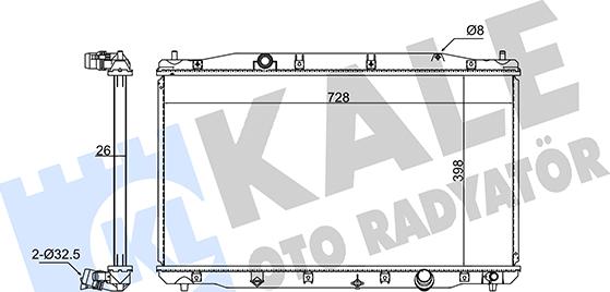 KALE OTO RADYATÖR 354270 - Радіатор, охолодження двигуна autocars.com.ua