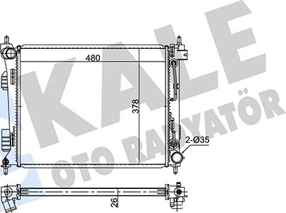 KALE OTO RADYATÖR 354280 - Радіатор, охолодження двигуна autocars.com.ua