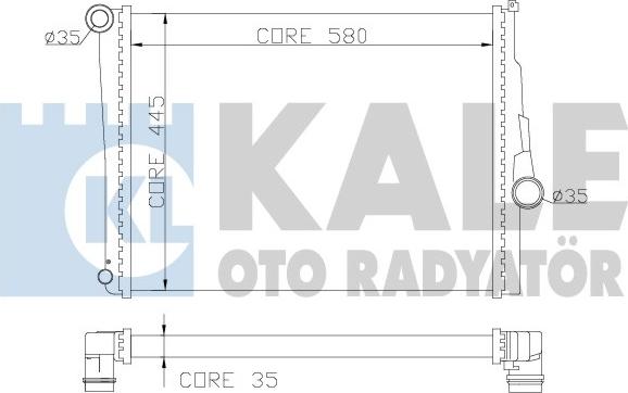 KALE OTO RADYATÖR 354400 - Радіатор, охолодження двигуна autocars.com.ua