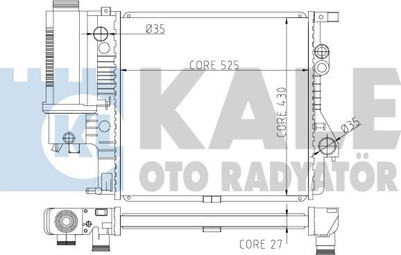 KALE OTO RADYATÖR 354700 - Радіатор, охолодження двигуна autocars.com.ua