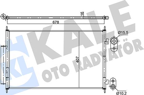 KALE OTO RADYATÖR 354890 - Конденсатор, кондиціонер autocars.com.ua