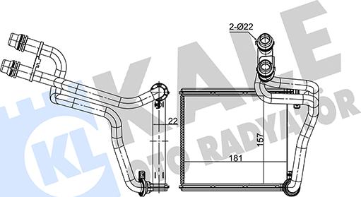 KALE OTO RADYATÖR 354910 - Теплообмінник, опалення салону autocars.com.ua