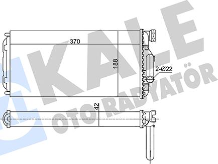 KALE OTO RADYATÖR 354920 - Теплообмінник, опалення салону autocars.com.ua