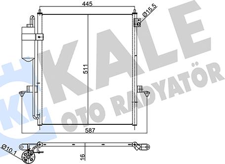 KALE OTO RADYATÖR 354965 - Конденсатор, кондиціонер autocars.com.ua